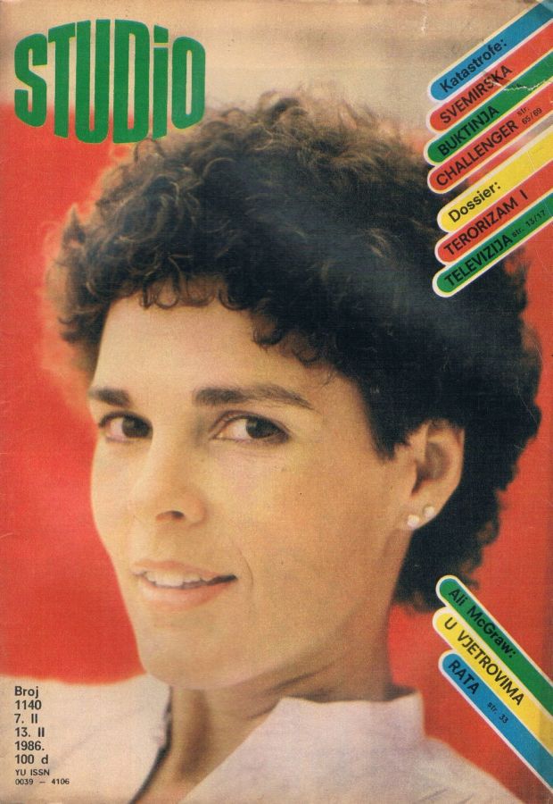 STUDIO (Yugo) magazine side cover Issue 1140 7 February 1986