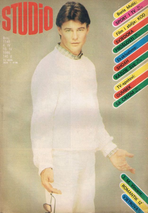 STUDIO (Yugo) magazine side cover Issue 1148 4 April 1986