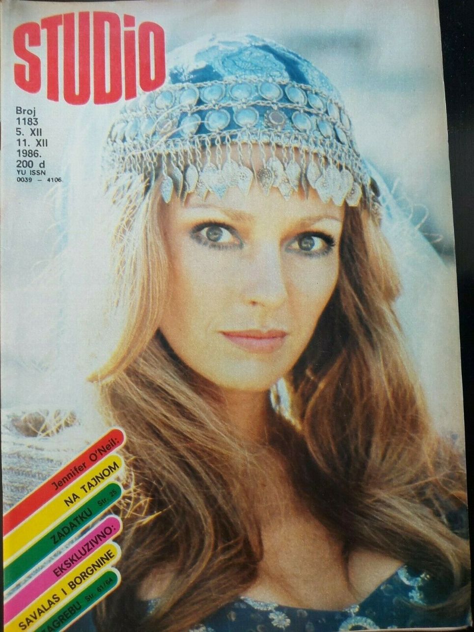 STUDIO (Yugo) magazine side cover Issue 1183   1986