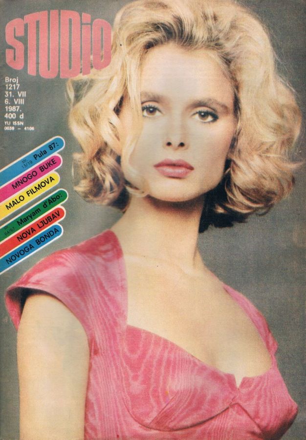 STUDIO (Yugo) magazine side cover Issue 1217 31 July 1987
