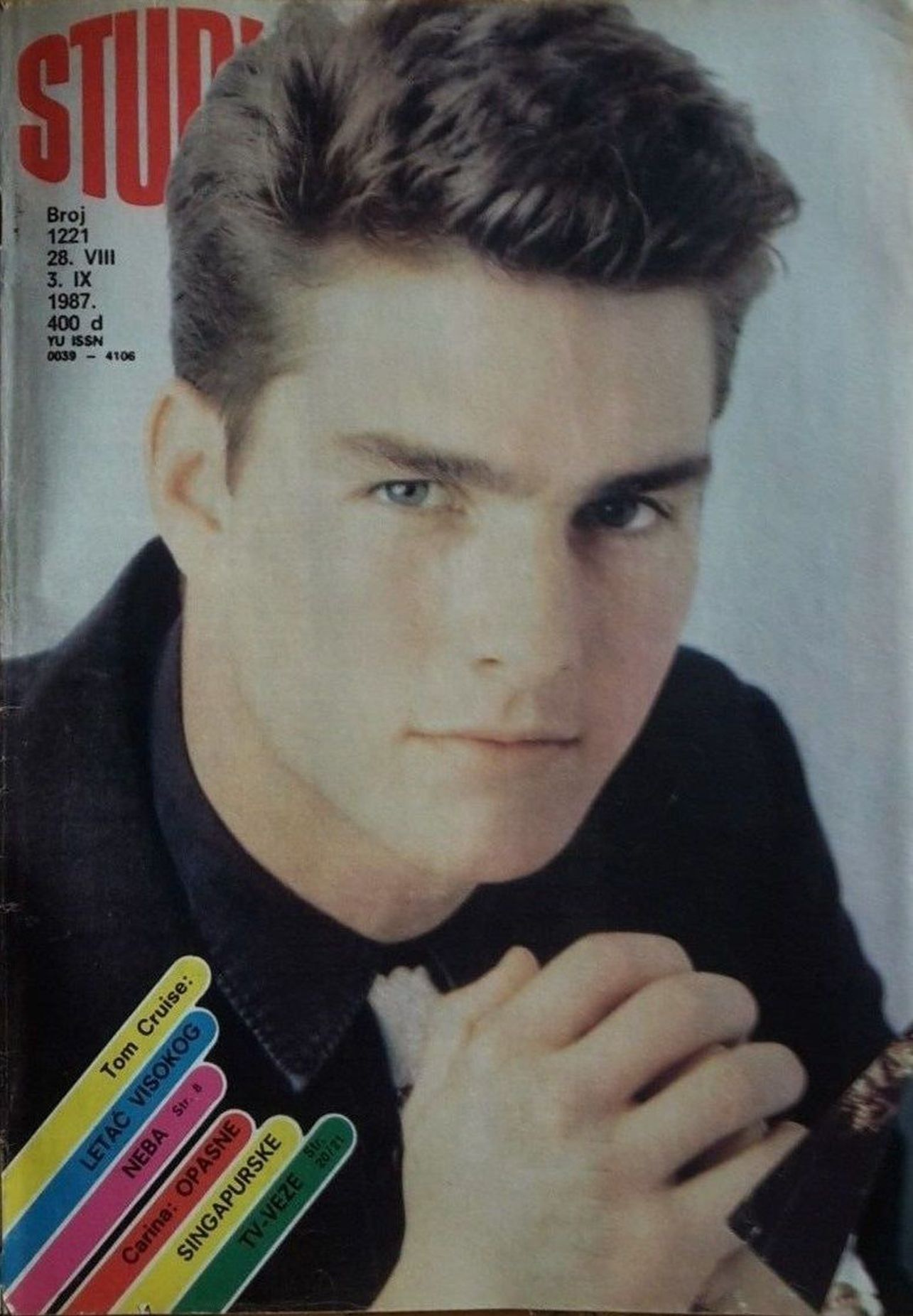 STUDIO (Yugo) magazine side cover Issue 1221 28 August 1987