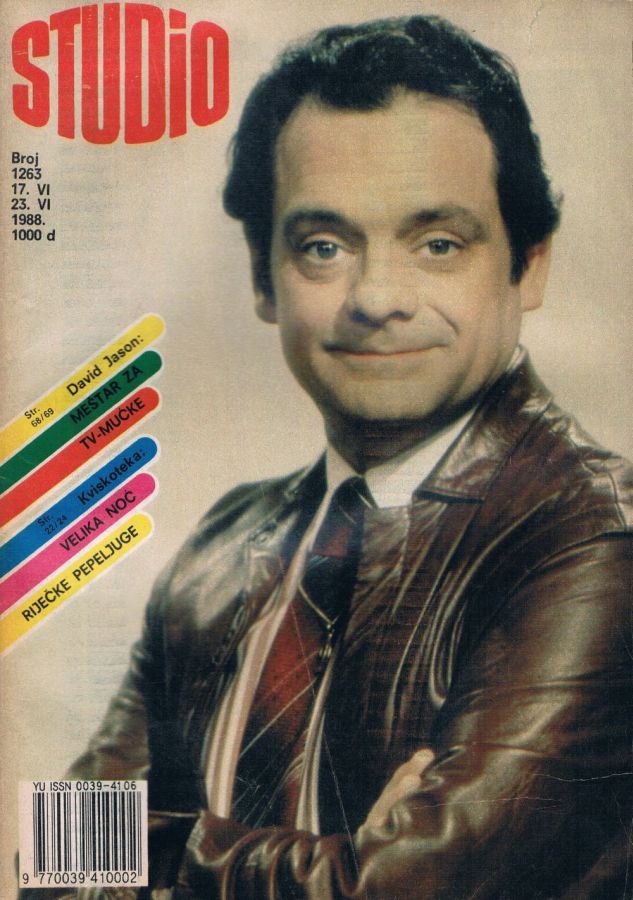STUDIO (Yugo) magazine side cover Issue 1263 17 June 1988