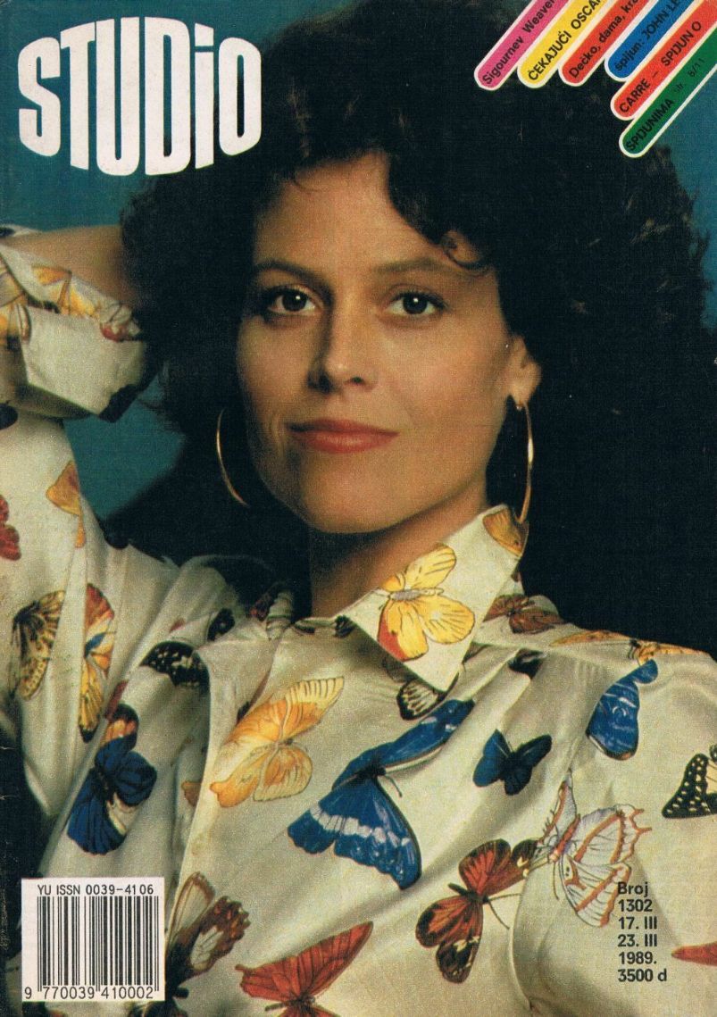 STUDIO (Yugo) magazine side cover Issue 1302 17 March 1989