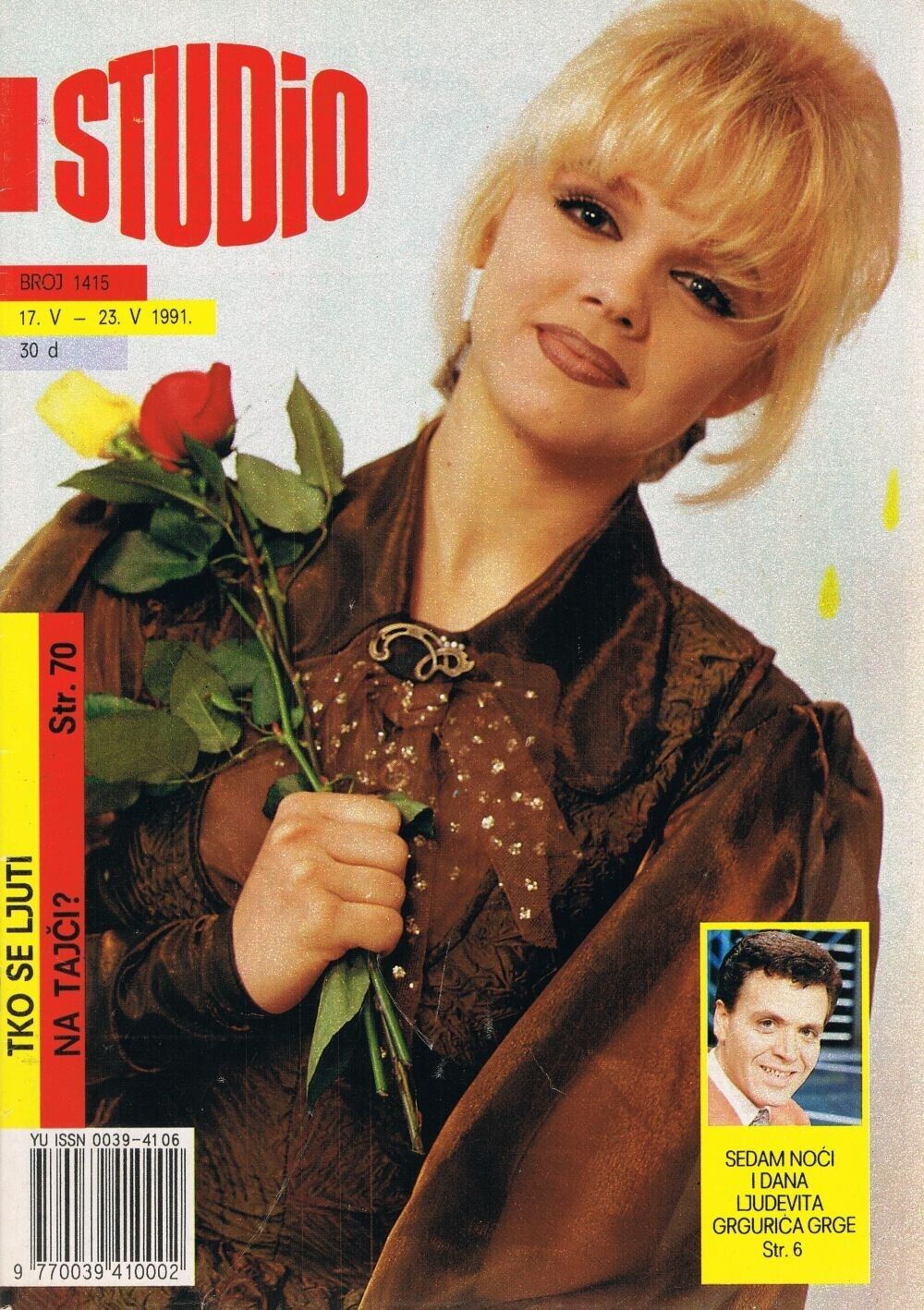 STUDIO (Yugo) magazine side cover Issue 1415 17 May 1991
