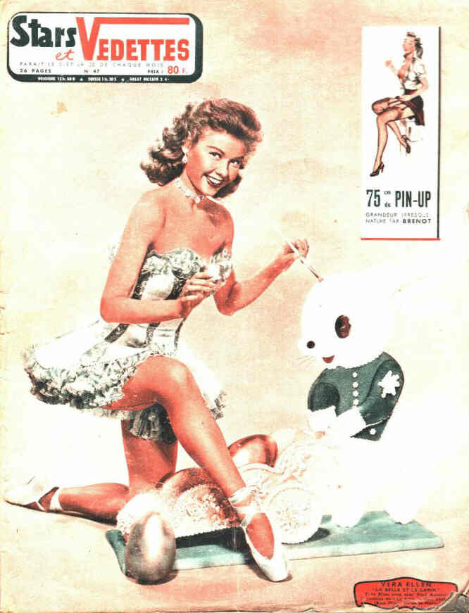 STARS ET VEDETTES magazine side cover Issue 47   1950