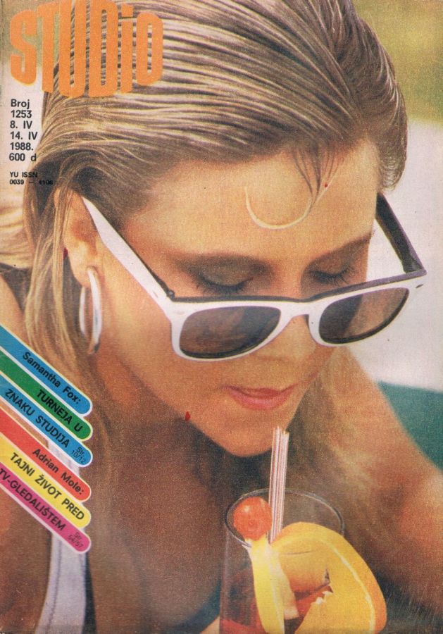 STUDIO (Yugo) magazine side cover Issue 1253 8 April 1988