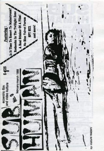 SUBHUMAN magazine side cover Issue 9 February/March 1988