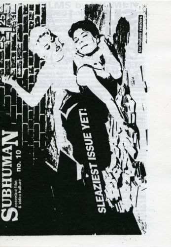 SUBHUMAN magazine side cover Issue 10  1988
