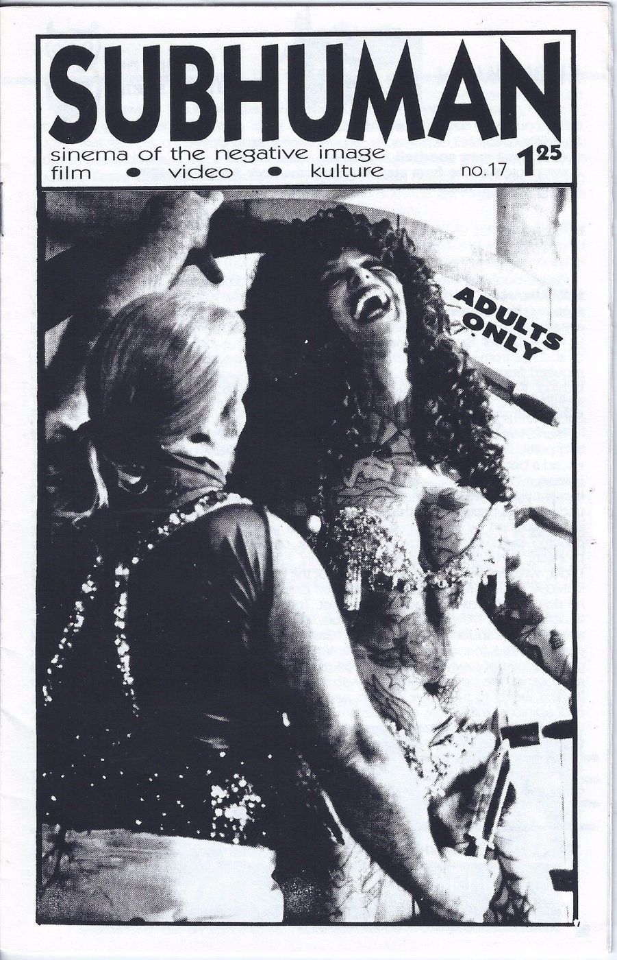 SUBHUMAN magazine side cover Issue 17  1991