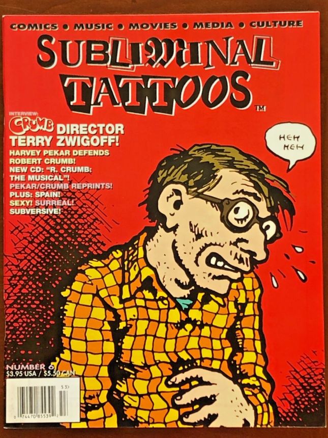SUBLIMINAL TATTOOS magazine side cover Issue 6 Fall 1995