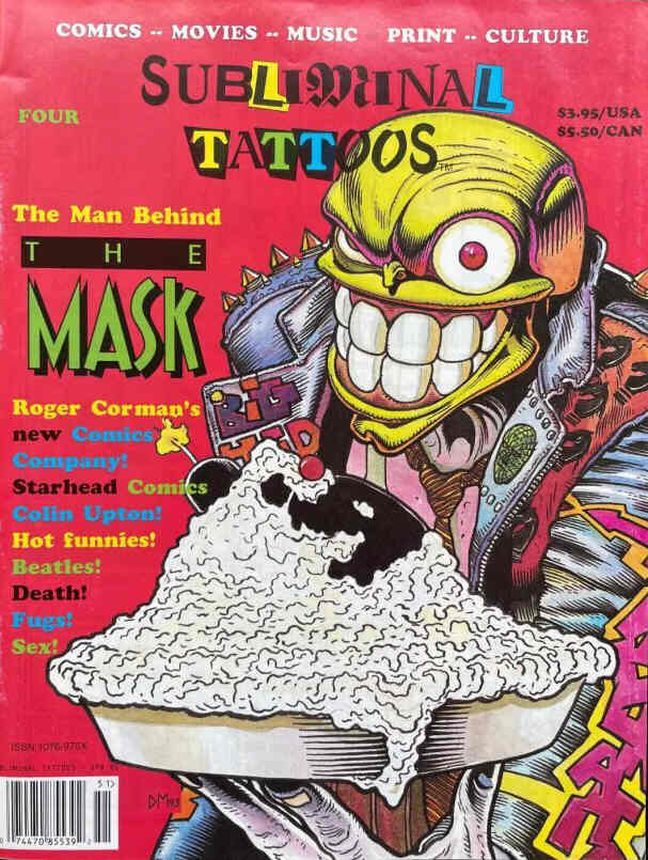 SUBLIMINAL TATTOOS magazine side cover Issue 4 Spring 1995