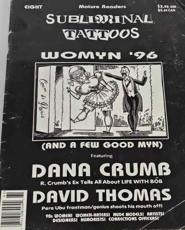 SUBLIMINAL TATTOOS magazine side cover Issue 8 Spring 1996