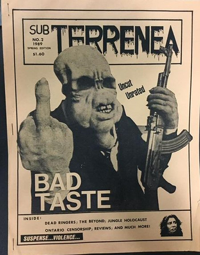 SUBTERRENEA magazine side cover Issue 2   1989