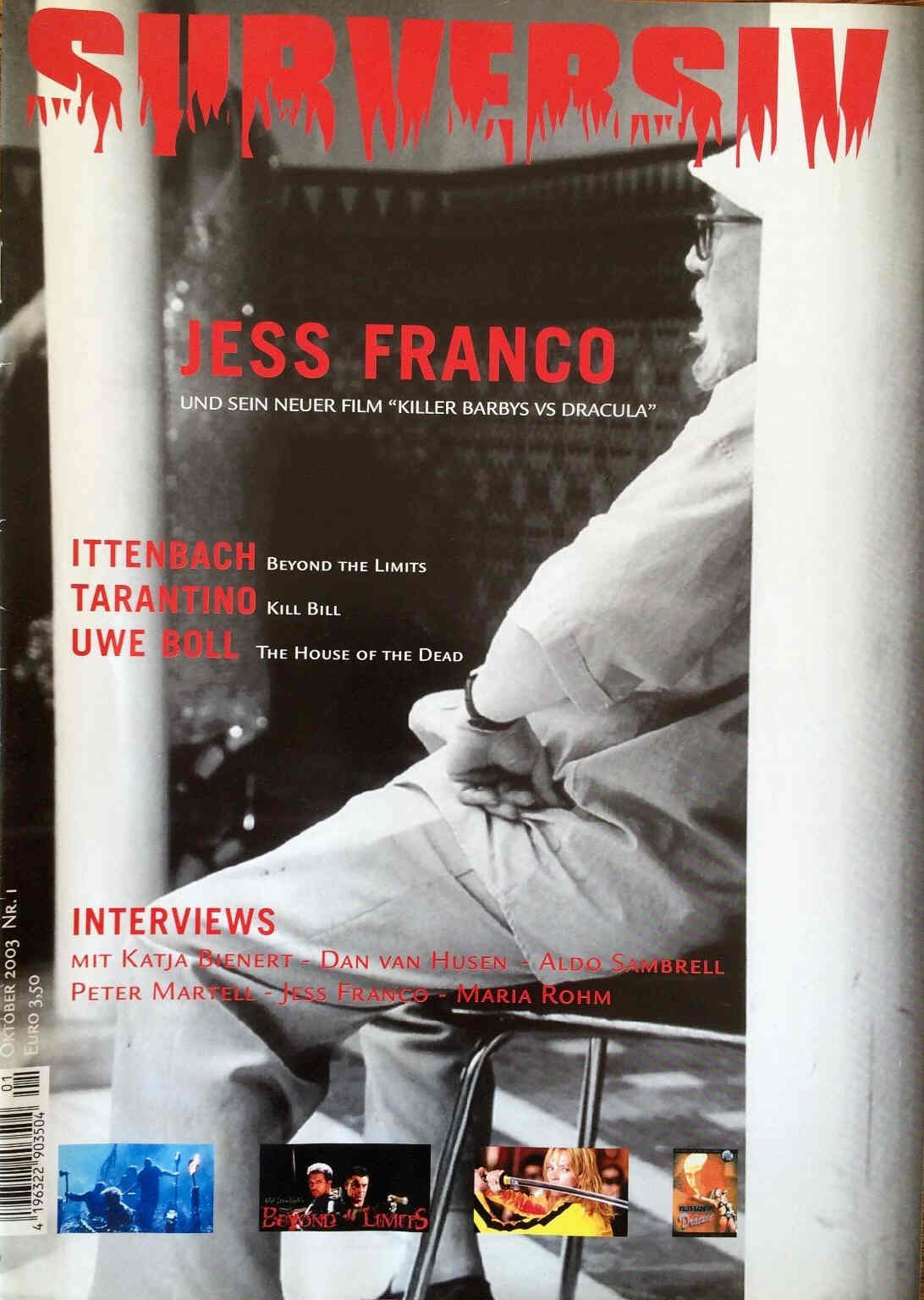 SUBVERSIV magazine cover Issue 1 October 2003