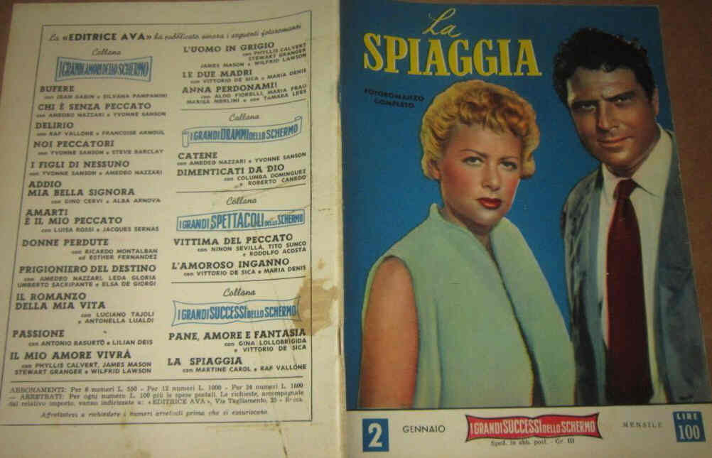 GRANDI SUCCESSI DELLO SCHERMO magazine side cover Issue 2  January 1955