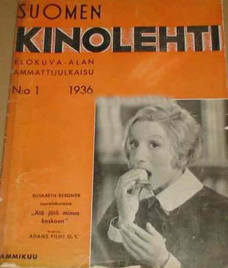 SUOMEN KINOLEHTI magazine side cover Issue 1   1936