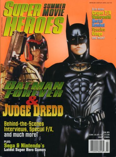 SUMMER MOVIE SUPER HEROES magazine side cover Issue 1 July 1995