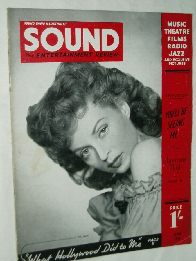 SOUND (UK) magazine side cover  June 1946
