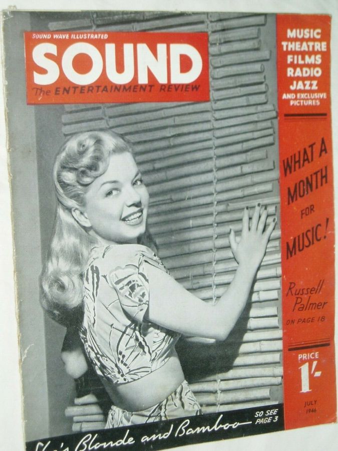 SOUND (UK) magazine side cover  July 1946