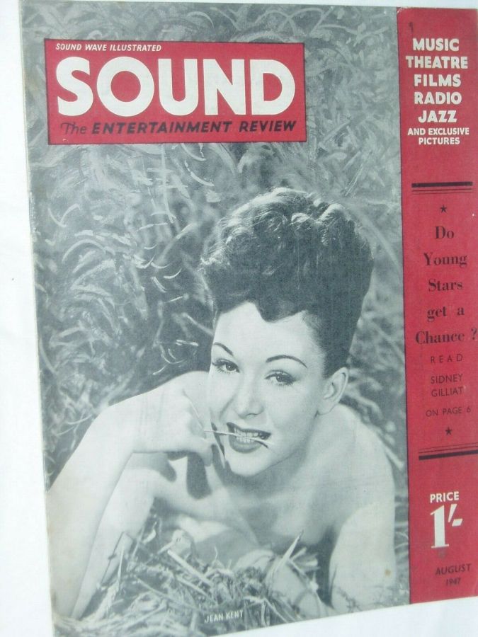 SOUND (UK) magazine side cover  August 1947