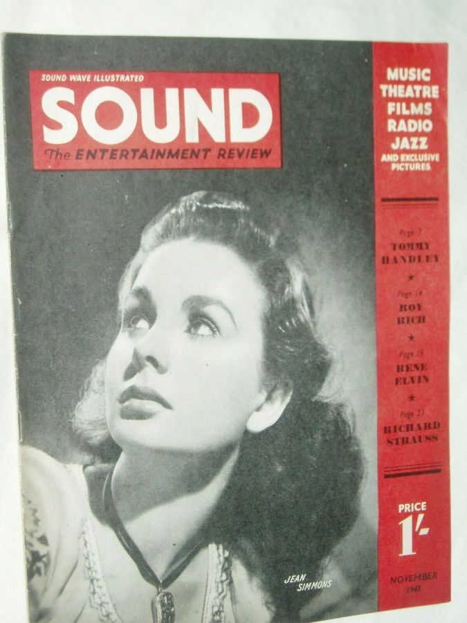 SOUND (UK) magazine side cover  November 1947