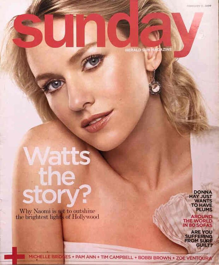 SUNDAY HERALD MAGAZINE magazine side cover 15 February 2009