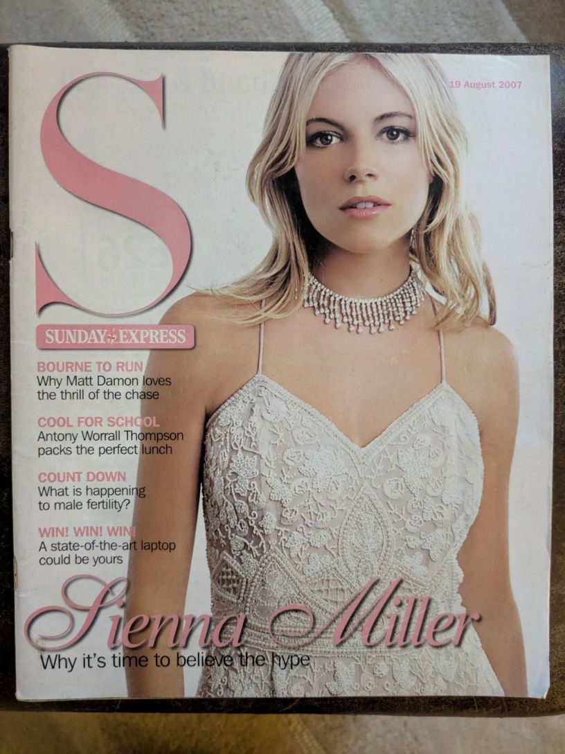 SUNDAY EXPRESS S MAGAZINE magazine side cover 19 August 2007