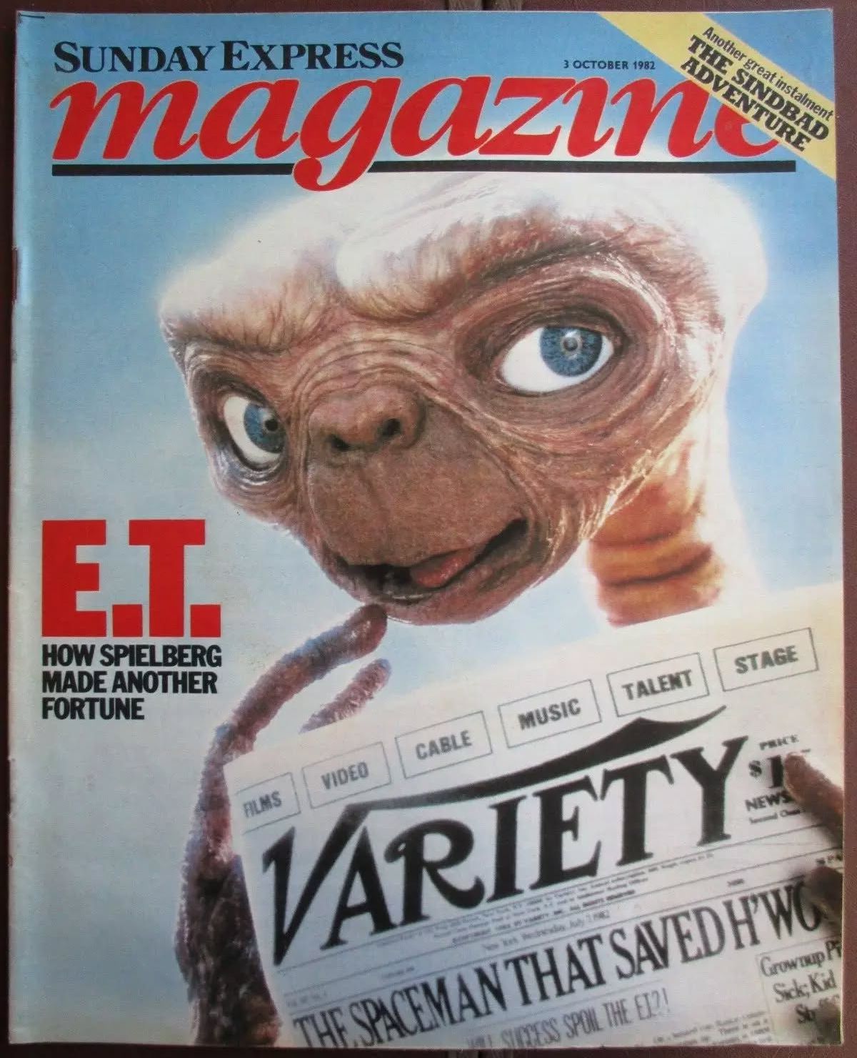 SUNDAY EXPRESS S MAGAZINE magazine side cover 3 October 1982