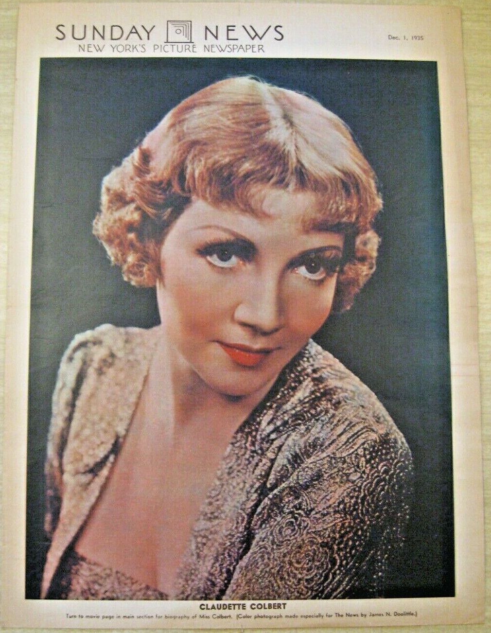 SUNDAY NEWS magazine cover