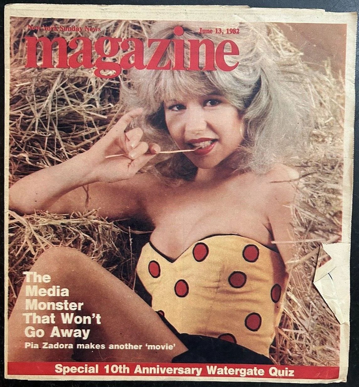 SUNDAY NEWS magazine side cover 13 June 1982