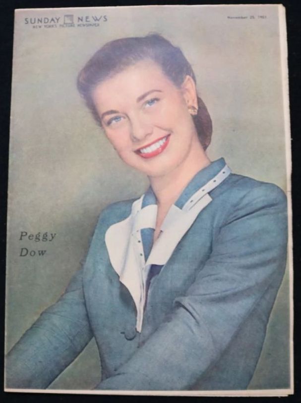 SUNDAY NEWS magazine side cover 25 November 1951