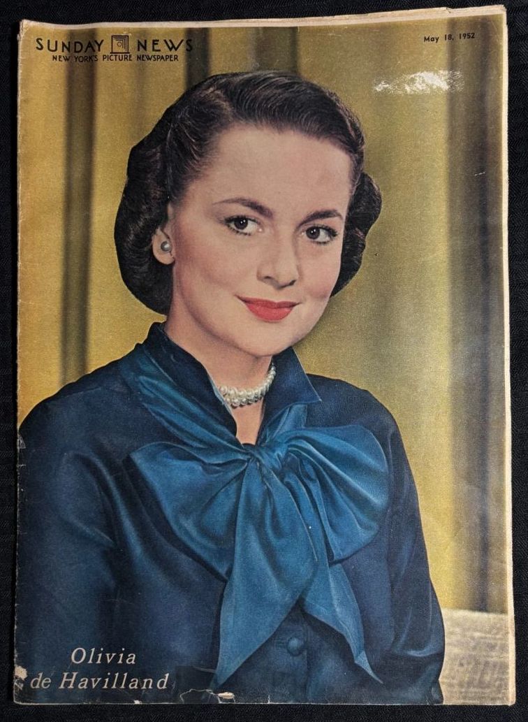 SUNDAY NEWS magazine side cover 18 May 1952
