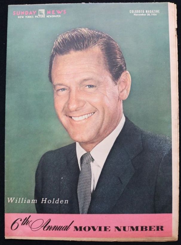 SUNDAY NEWS magazine side cover 28 November 1954