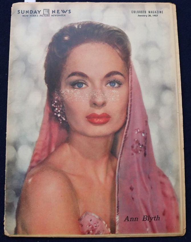 SUNDAY NEWS magazine side cover 20 January 1957