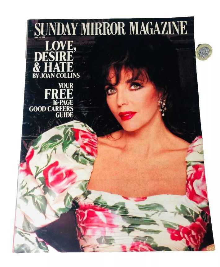 SUNDAY MIRROR MAGAZINE magazine side cover 24 June 1990