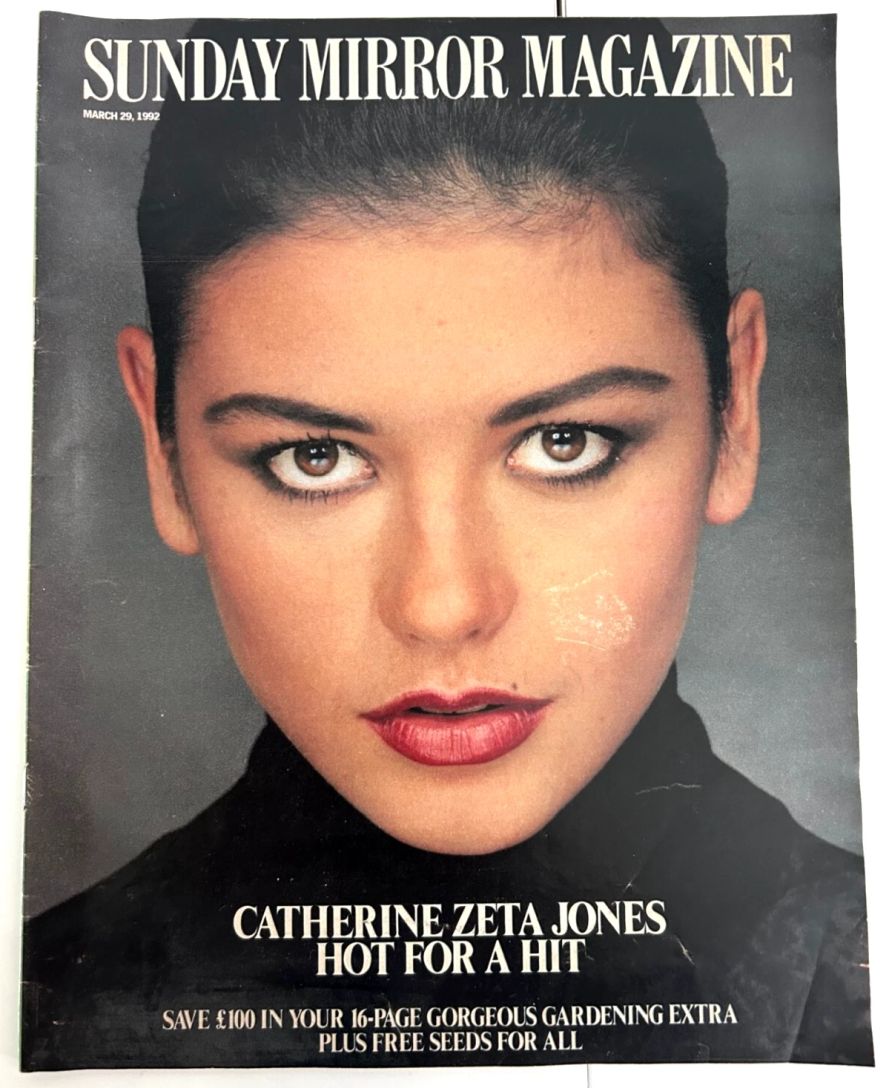 SUNDAY MIRROR MAGAZINE magazine side cover 29 March 1992