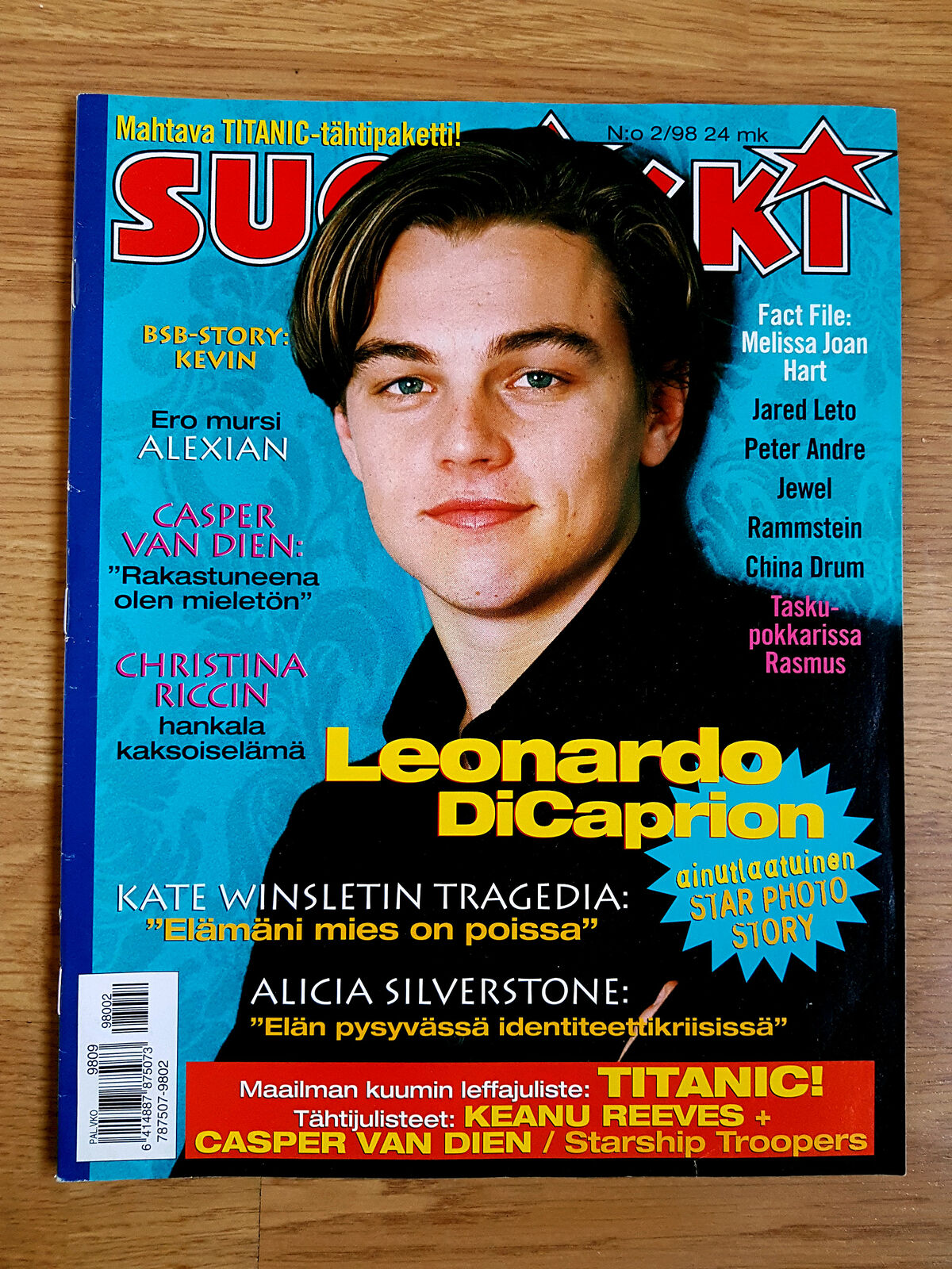 SUOSIKKI magazine side cover  February 1998