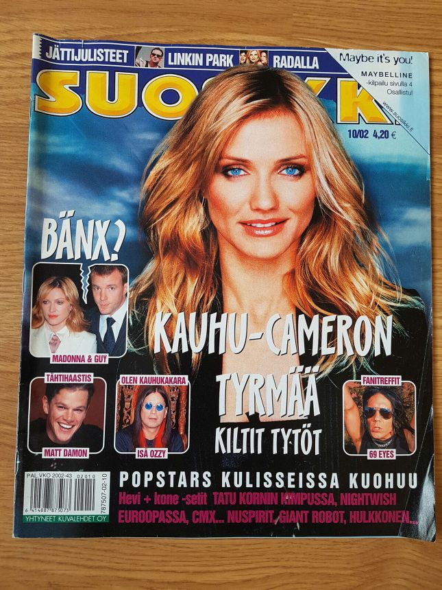 SUOSIKKI magazine side cover  October 2002