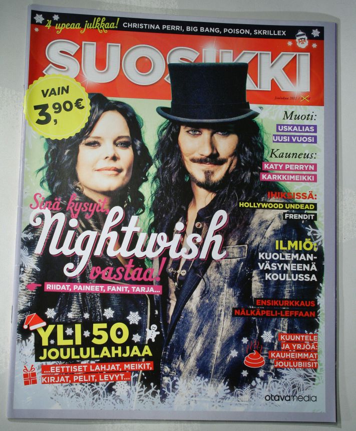 SUOSIKKI magazine side cover  December 2011