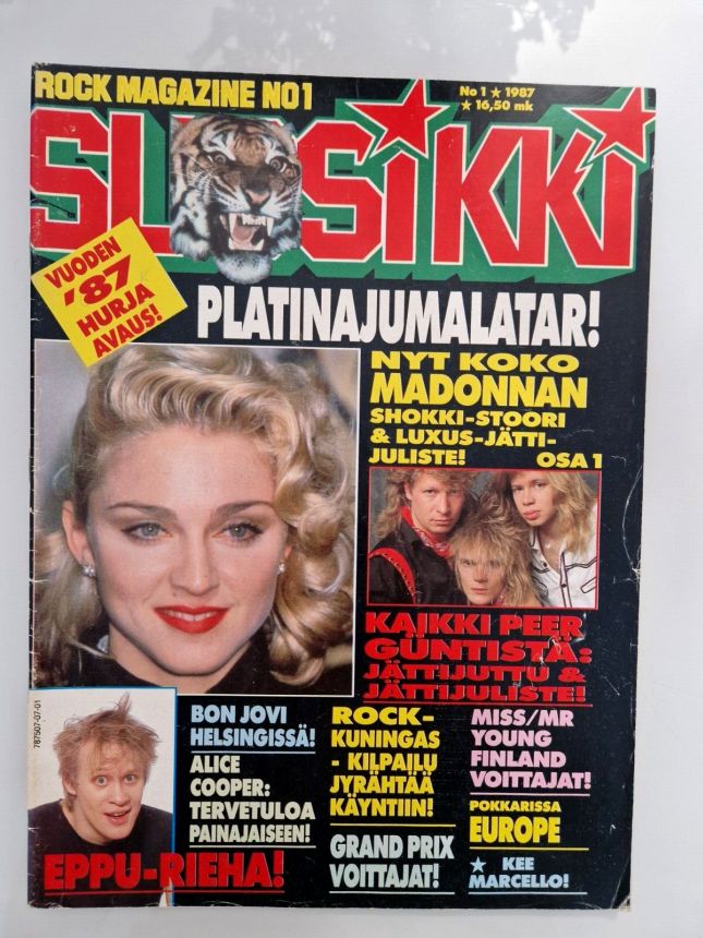 SUOSIKKI magazine side cover  January 1987