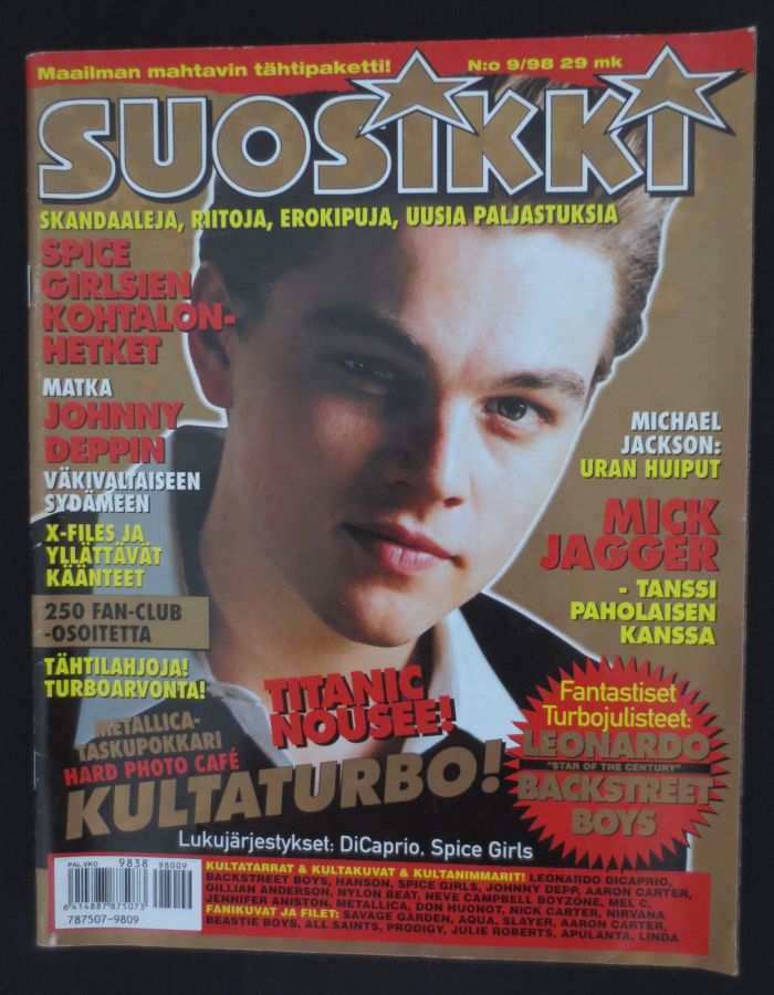 SUOSIKKI magazine side cover  September 1998