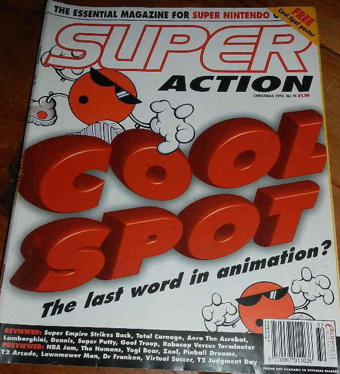 SUPER ACTION magazine side cover Issue 16  December 1993