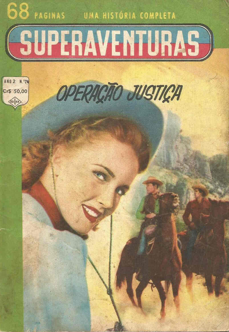 SUPERAVENTURAS magazine side cover Issue 24 December 1962