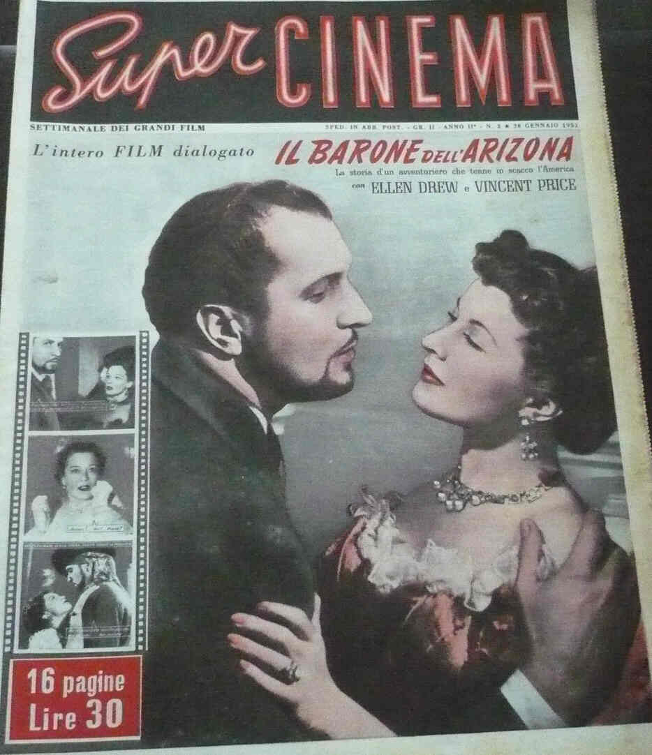 SUPER CINEMA magazine side cover Issue 2 28 January 1951