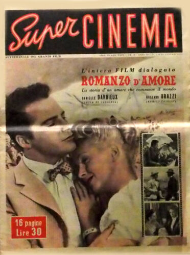 SUPER CINEMA magazine side cover Issue 1 21 January 1951