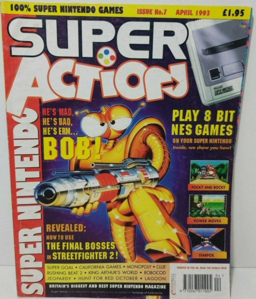 SUPER ACTION magazine side cover Issue 7  April 1993