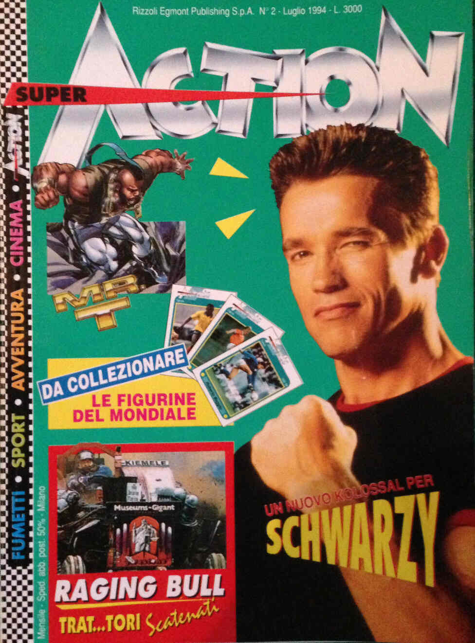 SUPER ACTION (IT) magazine side cover Issue 2  July 1994
