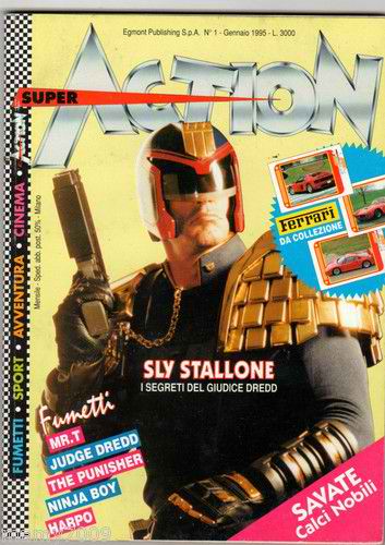 SUPER ACTION (IT) magazine side cover Issue 1  January 1995