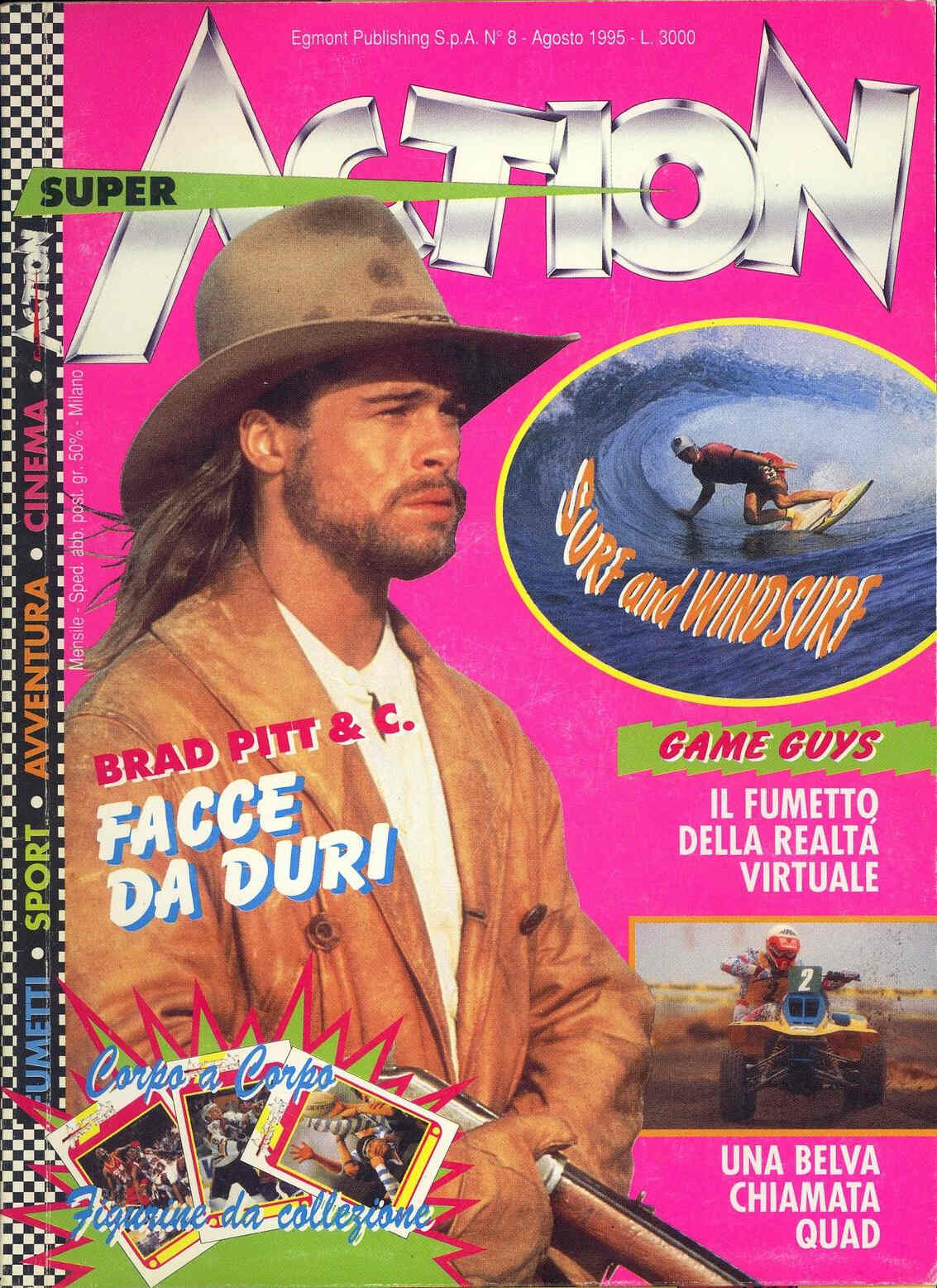 SUPER ACTION (IT) magazine side cover Issue 8  August 1995