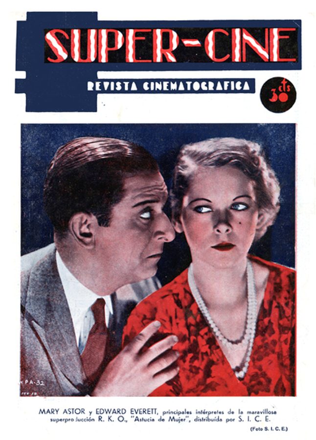 SUPER CINE magazine side cover Issue 12 15 May 1933
